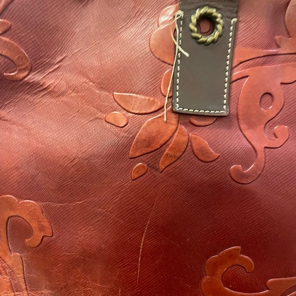 FALOR Le Borse Red Genuine Leather Tote - Picture 5 of 8